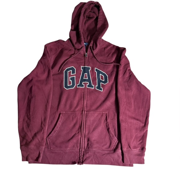 GAP Other - Men’s GAP Burgundy Full-Zip Hoodie Jacket - Size L